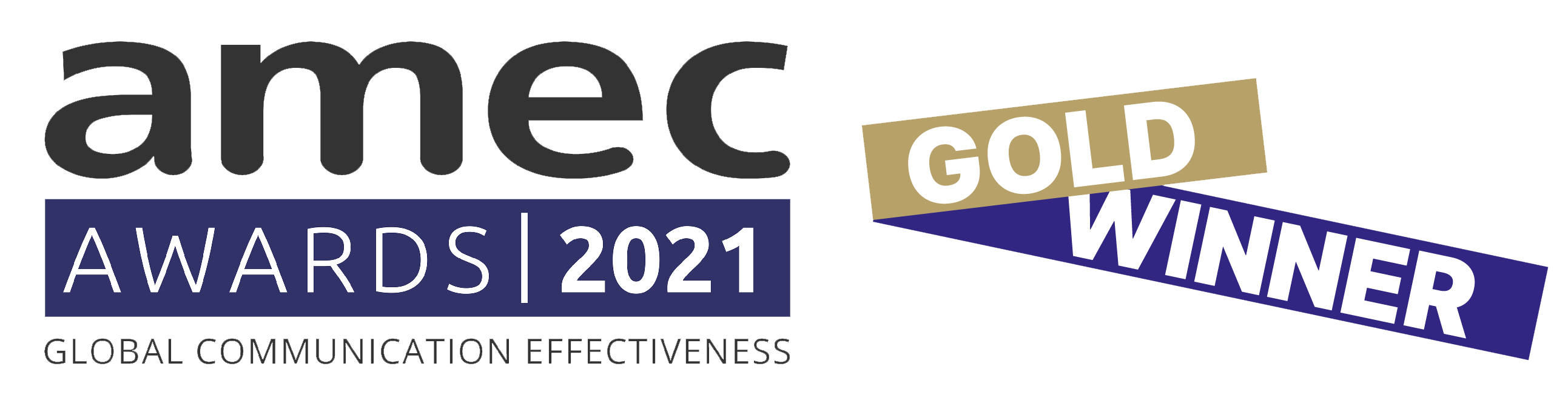 AMEC Awards 2021 Gold winner badge