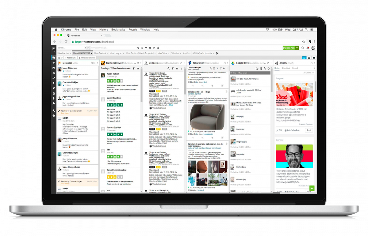 hootsuite dashboard tp zendesk 1