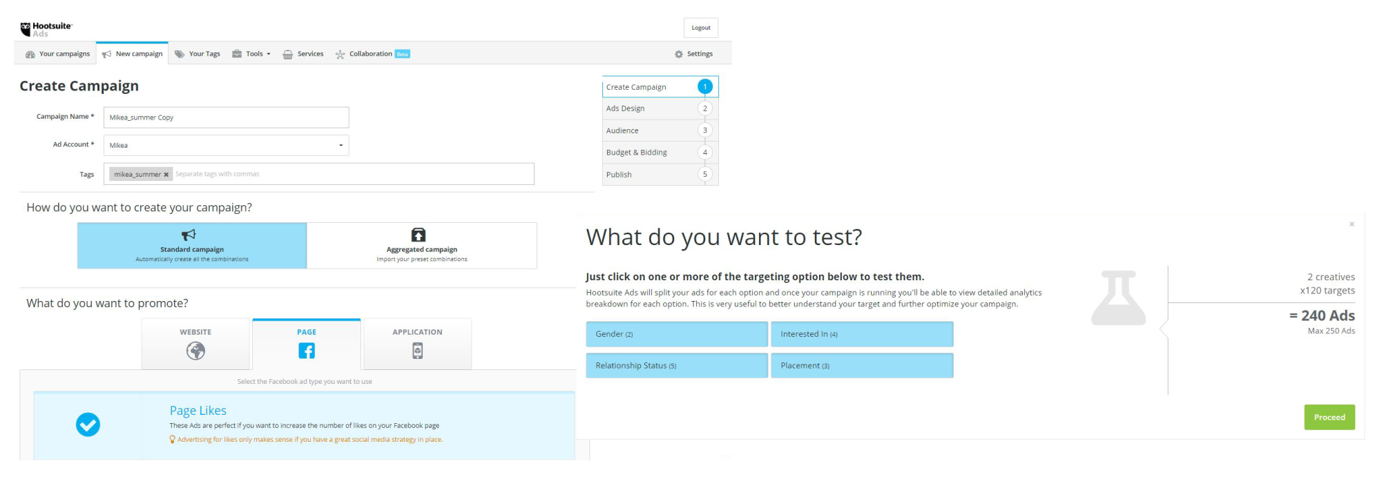 Test dine annoncer med Hootsuite Ads