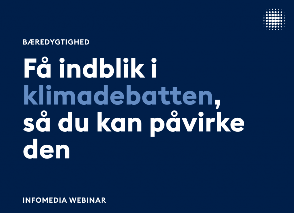 Infomedia webinar om klimadebatten